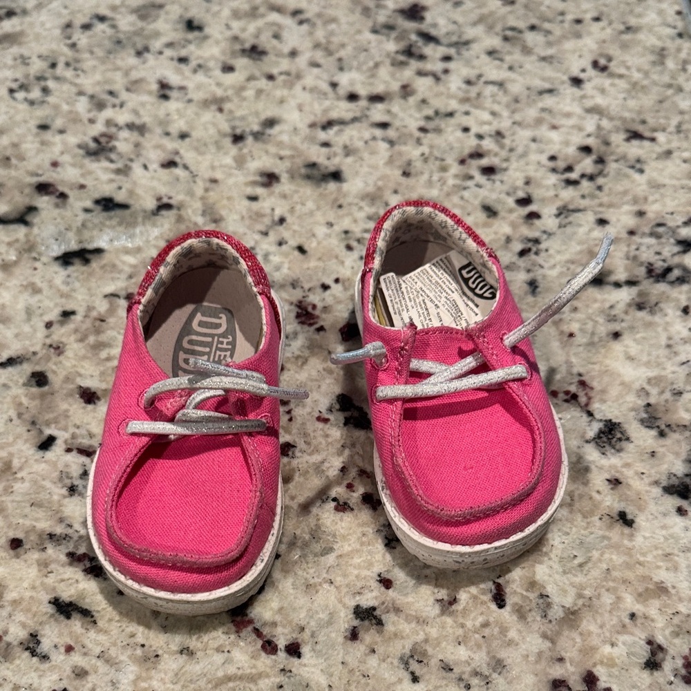 Hey Dude Kids Moccasins in Bright Pink